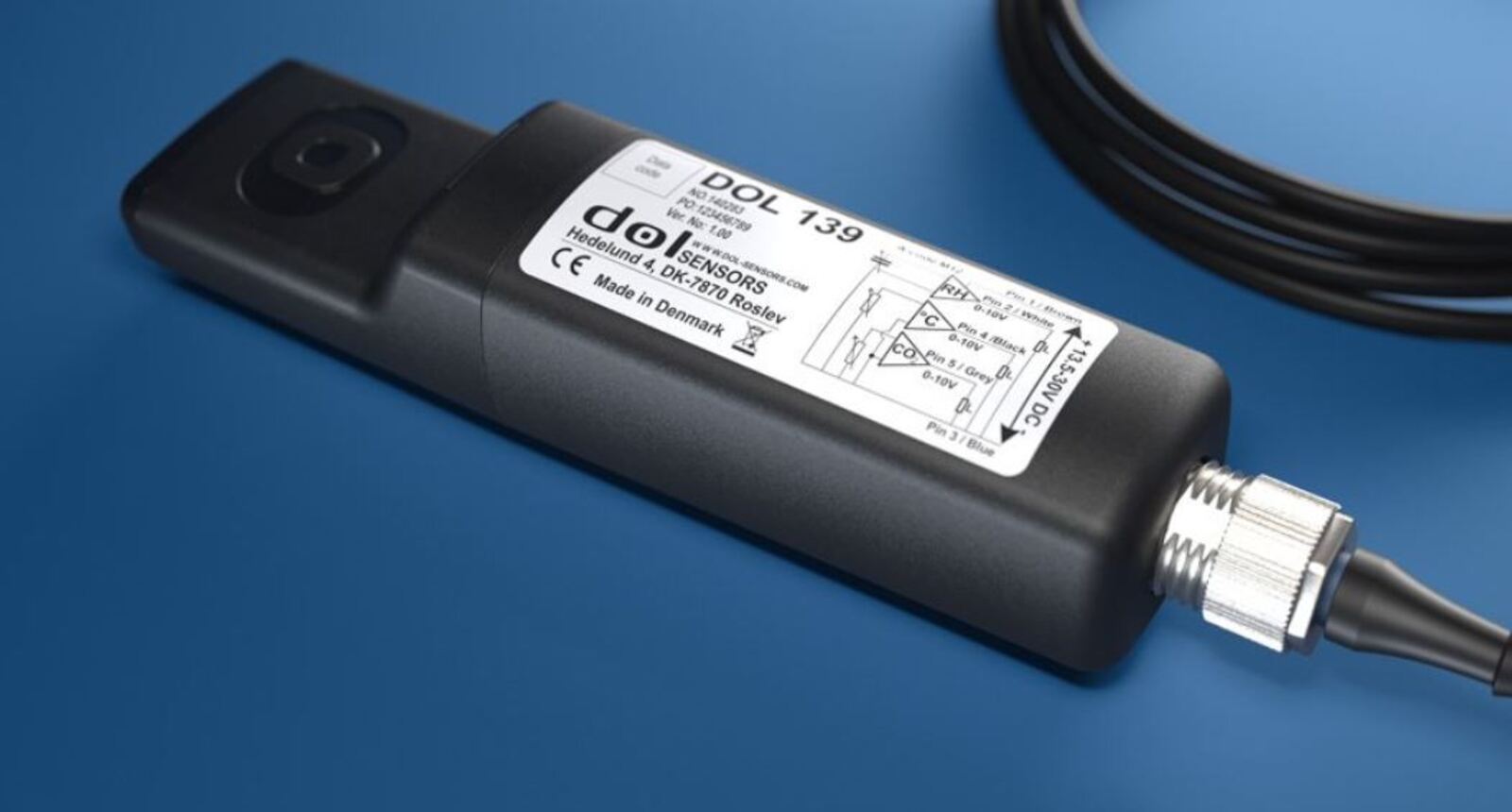 Humidity, temperature and CO2 sensor DOL-139 w/M12 plug